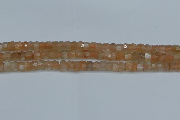 CRB1468 15.5 inches 4*6mm faceted rondelle moonstone beads
