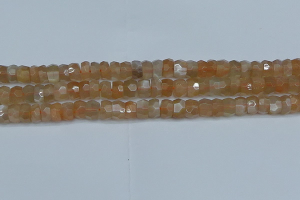 CRB1469 15.5 inches 5*8mm faceted rondelle moonstone beads