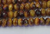 CRB1840 15.5 inches 4*6mm faceted rondelle yellow tiger eye beads