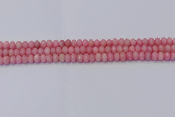 CRB1848 15.5 inches 4*6mm faceted rondelle pink opal beads