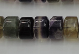 CRB185 15.5 inches 10*16mm rondelle rainbow fluorite beads