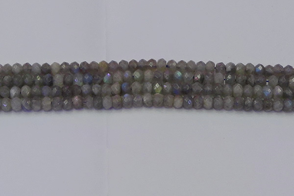 CRB1852 15.5 inches 4*6mm faceted rondelle labradorite beads