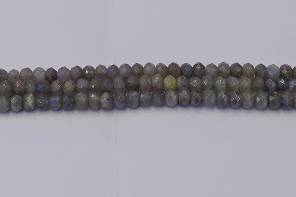CRB1853 15.5 inches 5*8mm faceted rondelle labradorite beads