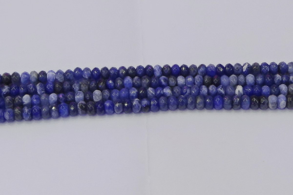 CRB1856 15.5 inches 4*6mm faceted rondelle sodalite beads