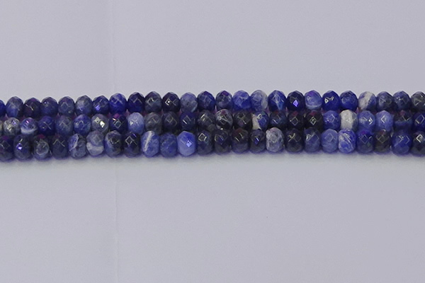CRB1857 15.5 inches 5*8mm faceted rondelle sodalite beads