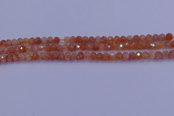 CRB1873 15.5 inches 2.5*4mm faceted rondelle sunstone beads