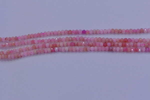 CRB1875 15.5 inches 2*3mm faceted rondelle pink opal beads