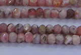 CRB1881 15.5 inches 2*3mm faceted rondelle rhodochrosite beads