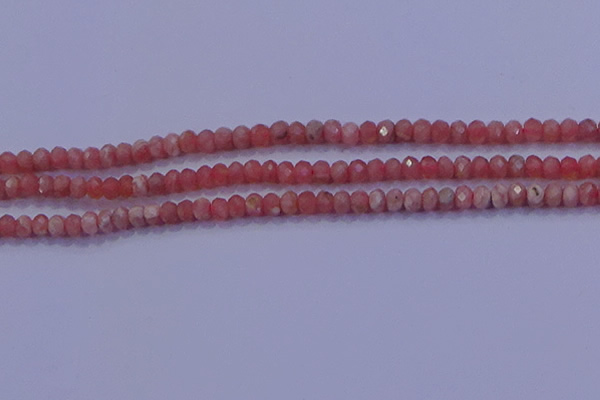 CRB1885 15.5 inches 2.5*4mm faceted rondelle rhodochrosite beads