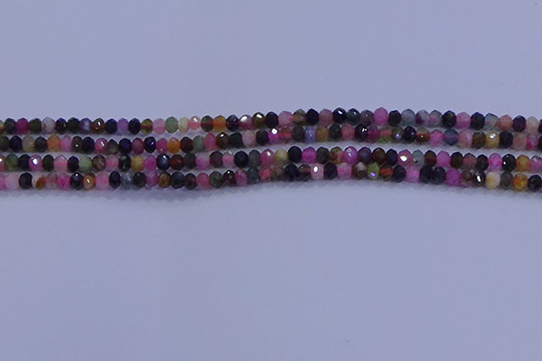 CRB1887 15.5 inches 2*3mm faceted rondelle tourmaline beads