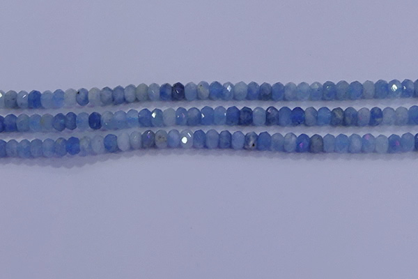 CRB1891 15.5 inches 3*5mm faceted rondelle aquamarine beads