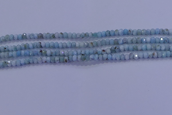 CRB1893 15.5 inches 2*3mm faceted rondelle larimar beads