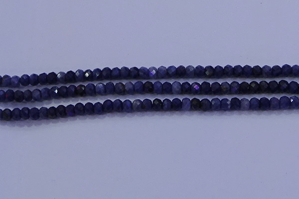 CRB1904 15.5 inches 2.5*4mm faceted rondelle sapphire beads