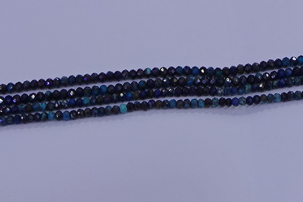 CRB1906 15.5 inches 2*3mm faceted rondelle chrysocolla & turquoise beads