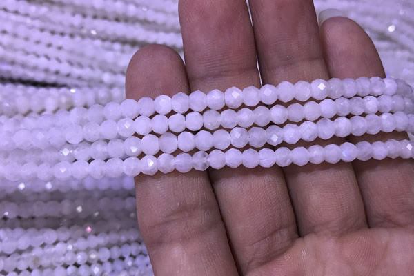 CRB1965 15.5 inches 3*4mm faceted rondelle white moonstone beads