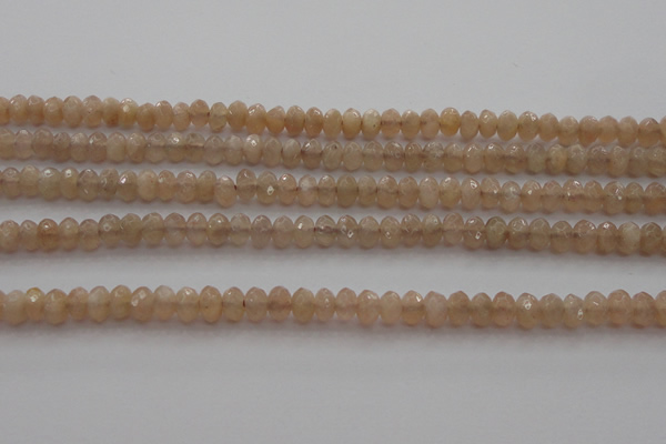 CRB210 15.5 inches 3*4mm faceted rondelle moonstone beads