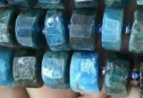 CRB2145 15.5 inches 7mm - 8mm faceted tyre apatite gemstone beads