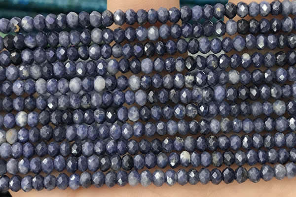 CRB2268 15.5 inches 3*4mm faceted rondelle sapphire beads