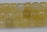 CRB2500 15.5 inches 6*8mm rondelle yellow jade beads wholesale