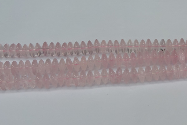 CRB261 15.5 inches 5*12mm rondelle rose quartz beads wholesale