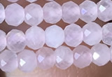 CRB2622 15.5 inches 2*3mm faceted rondelle rose quartz beads