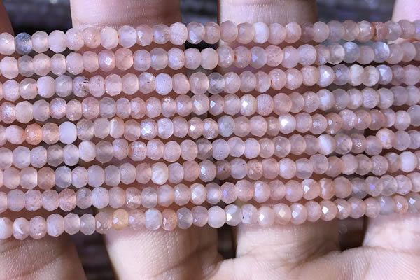 CRB2624 15.5 inches 2*3mm faceted rondelle moonstone beads