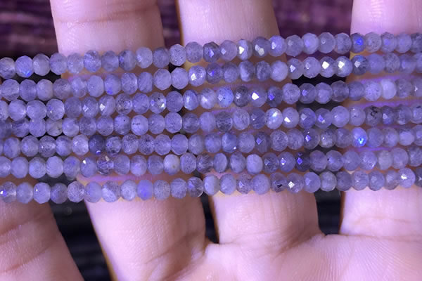 CRB2628 15.5 inches 2*3mm faceted rondelle labradorite beads