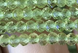 CRB2637 15.5 inches 2*3mm faceted rondelle peridot gemstone beads