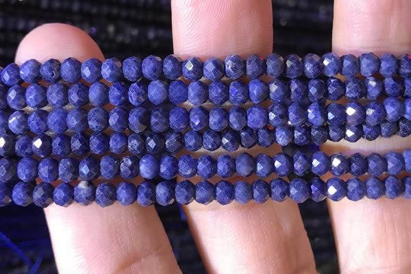 CRB2643 15.5 inches 3*4mm faceted rondelle sapphire beads wholesale