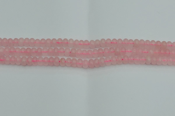 CRB2800 15.5 inches 4*6mm rondelle rose quartz beads wholesale