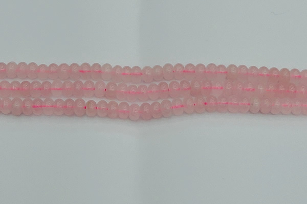 CRB2801 15.5 inches 5*8mm rondelle rose quartz beads wholesale