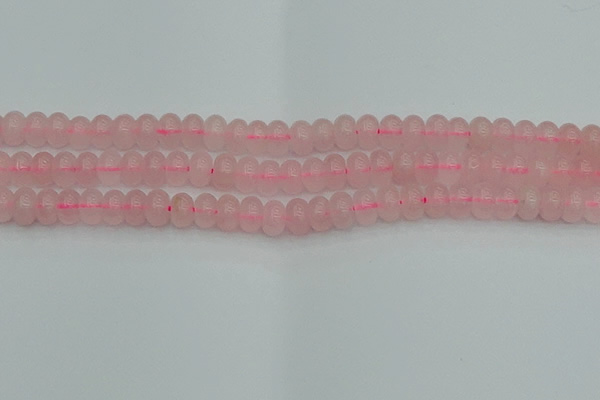 CRB2802 15.5 inches 6*10mm rondelle rose quartz beads wholesale