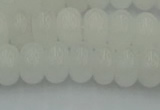 CRB2812 15.5 inches 6*10mm rondelle white jade beads wholesale