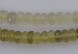 CRB303 15.5 inches 5*8mm - 10*14mm faceted rondelle lemon quartz beads
