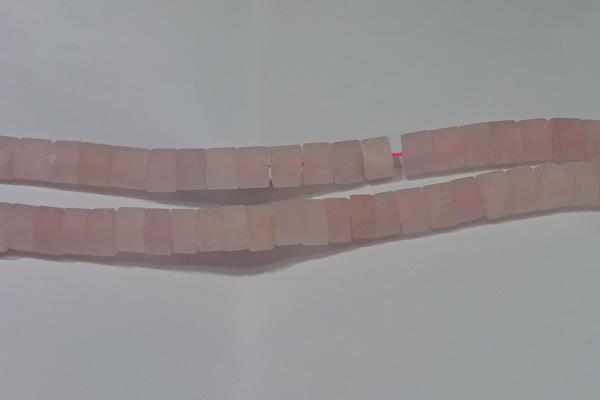 CRB311 15.5 inches 8*12mm tyre matte rose quartz beads wholesale