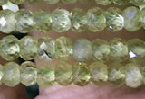 CRB3115 15.5 inches 2*3mm faceted rondelle tiny peridot beads