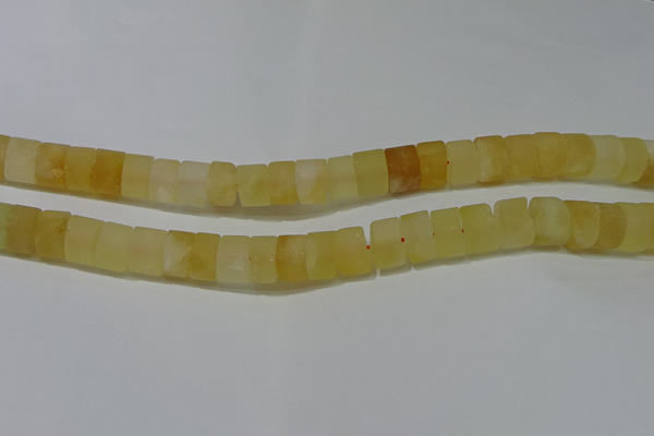 CRB312 15.5 inches 8*12mm tyre matte citrine gemstone beads wholesale