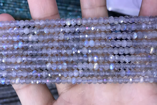 CRB3144 15.5 inches 2.5*4mm faceted rondelle tiny labradorite beads