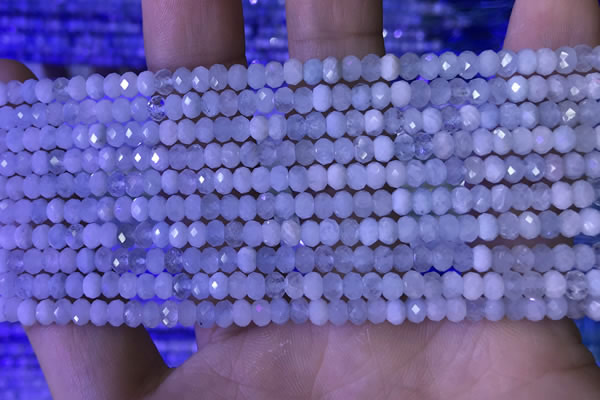 CRB3154 15.5 inches 2.5*4mm faceted rondelle tiny aquamarine beads