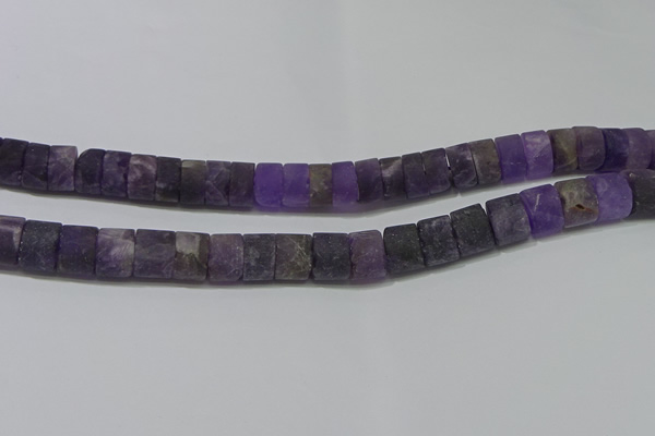 CRB318 15.5 inches 8*12mm tyre matte amethyst gemstone beads