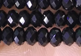 CRB3180 15.5 inches 2.5*4mm faceted rondelle tiny black spinel beads