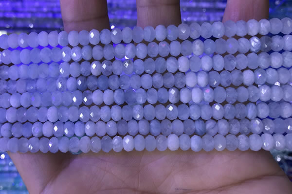 CRB3185 15.5 inches 3*5mm faceted rondelle tiny aquamarine beads
