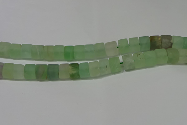 CRB321 15.5 inches 8*12mm tyre matte fluorite gemstone beads