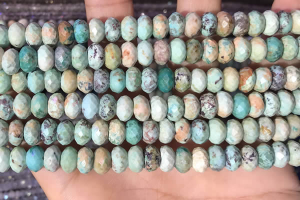 CRB3216 15.5 inches 5*8mm faceted rondelle chrysotine beads