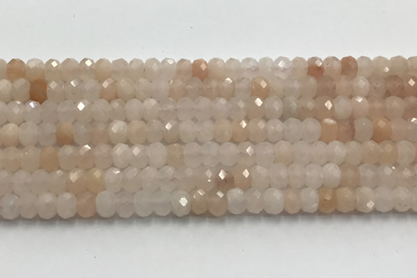 CRB3217 15.5 inches 4*6mm faceted rondelle pink aventurine jade beads wholesale