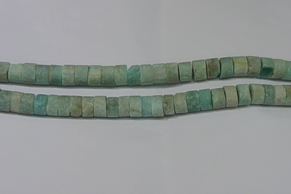 CRB324 15.5 inches 8*12mm tyre matte amazonite gemstone beads