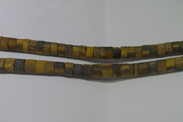 CRB326 15.5 inches 8*12mm tyre matte yellow tiger eye beads