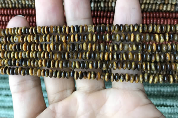 CRB4008 15.5 inches 2.5*4.5mm rondelle yellow tiger eye beads wholesale