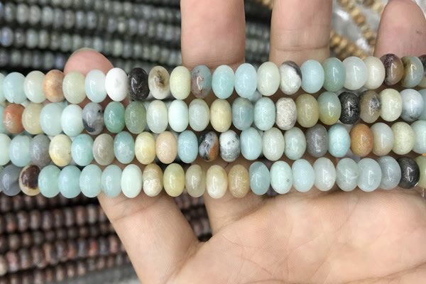 CRB4078 15.5 inches 5*8mm rondelle amazonite beads wholesale
