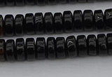 CRB418 15.5 inches 5*8mm rondelle black agate beads wholesale